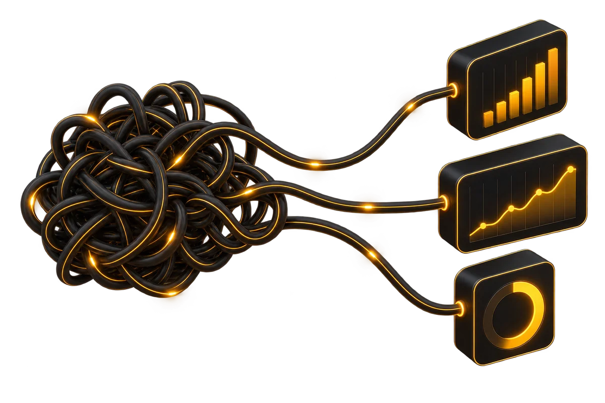 Tangled helper code untangling into three modular metric blocks